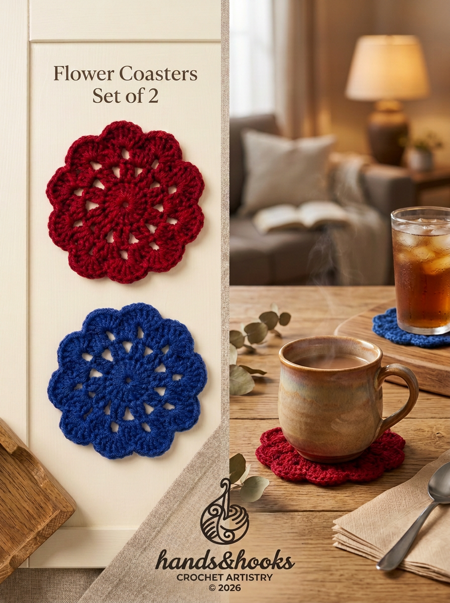 Flower Coasters Set of 2